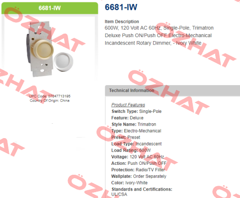 6681-IW Leviton
