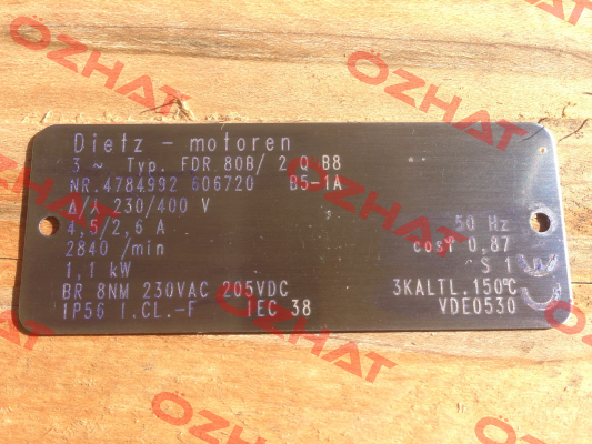FDR 80B/ 2 Q B8 obsolete // OEM  Dietz-Motoren