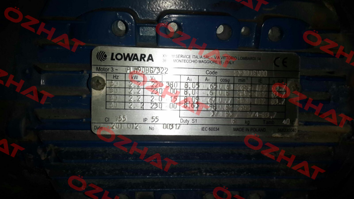 PLM90BG/ 322 (50A01RW00) Lowara