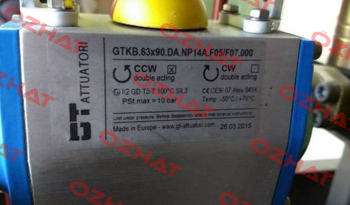 GTKB.63x90.DA.NP14A.F05/F07.000 GT Attuatori
