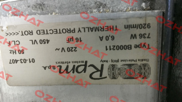 B000211 <5726001485> RPM - Motori elettrici