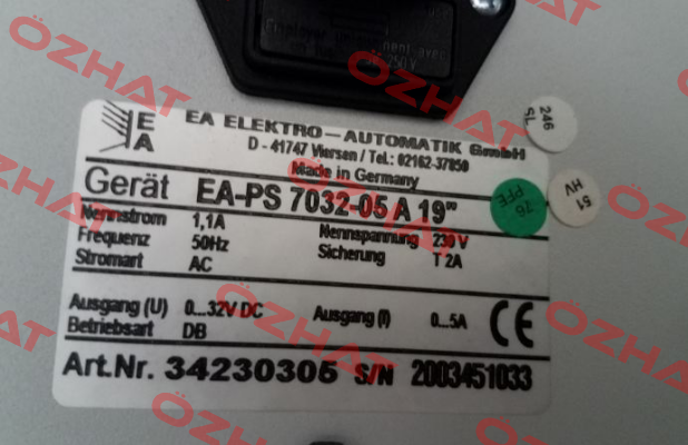 EA-PS 7032-05 A 19"   EA Elektro-Automatik