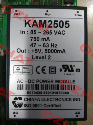 KAM 2505 obsolete (discontinued), without replacment / alternative  Chinfa Electronics