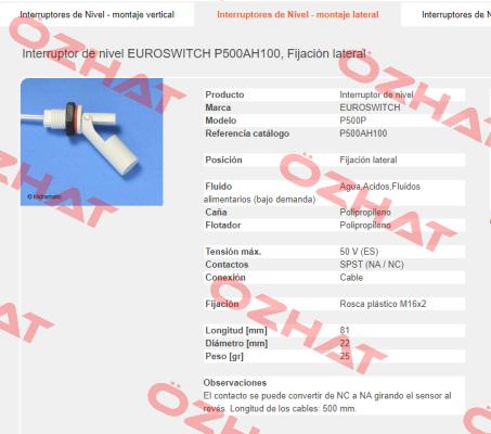 P 500AH-100 Euroswitch
