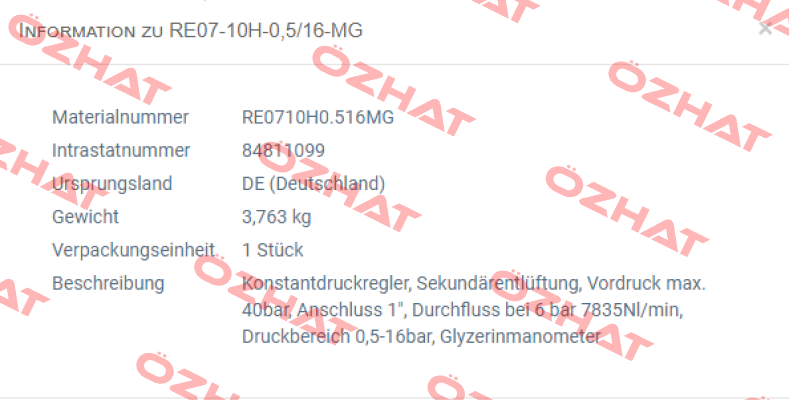 RE07-10H-0,5/16-MG  STASTO