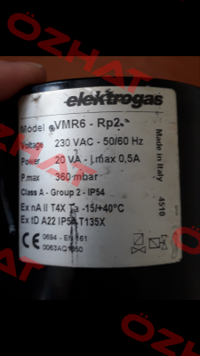 VMR6-Rp2 - 230VAC - 360mbar Elektrogas