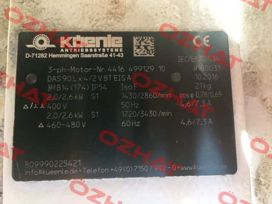 DAS 90 L x 4/2 V BT EIS A Artikel-Nr. 100031  Küenle