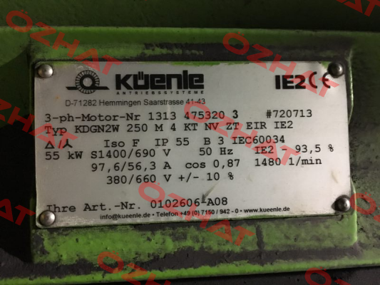 KDGN2W  250M 4 KT   NV ZT  EIR  IE2 (OEM)  Küenle
