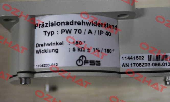 1708Z03-096.013 Type PW70A FSG Fernsteuergeräte