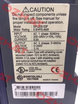 Typ SPL200 03 F Bonfiglioli
