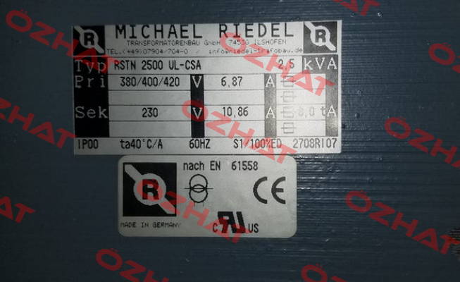 RSTN2500UL-CSA Michael Riedel Transformatorenbau