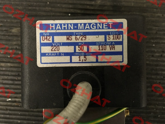 WS 6/29 - obsolete, replaced by OAC006209 HAHN-MAGNET (Kendrion)