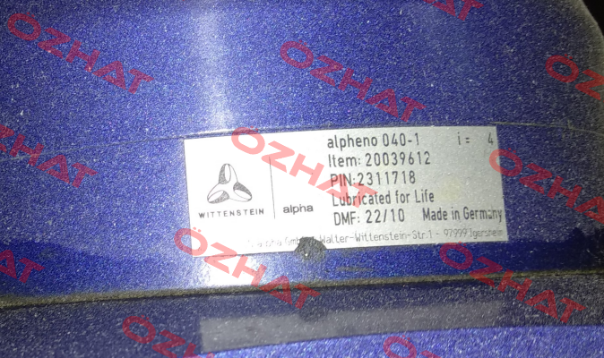 XP+ 040G-MF1-4-0K0 Wittenstein