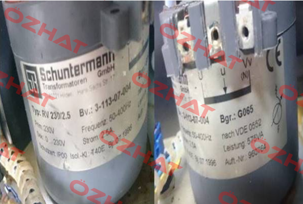 P/N: 3-113-07-004, Type: RV 230/2.5 Schuntermann Transformatoren