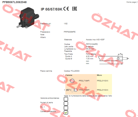 PFB9067L0062048 Ter Tecno Elettrica Ravasi