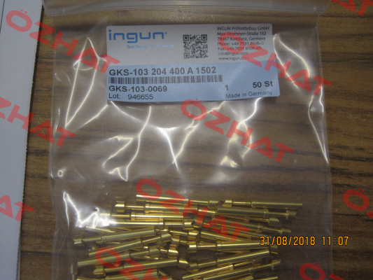 GKS-103 204 400 A 1502 Ingun