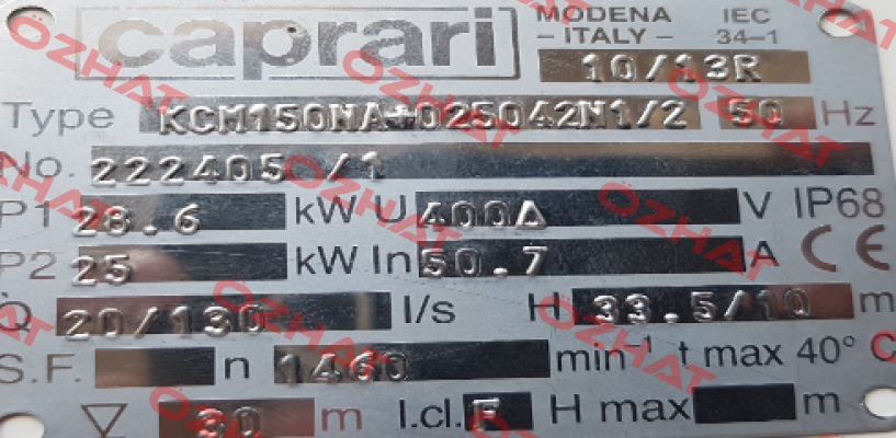 CSN02336( for KCM150NA+025042N1/2) CAPRARI