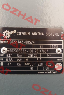 Type: SK 9022 1AZ-80S/4 Nord