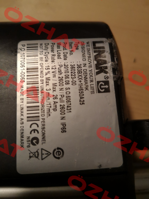 Spare part for 363BXX+1H650A25 Linak
