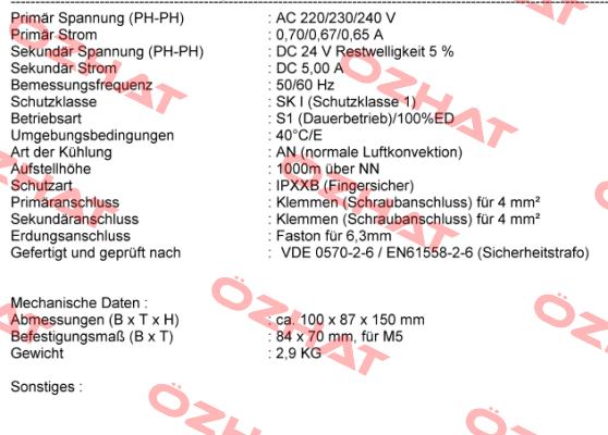 GGT Sonder m.Kondens Michael Riedel Transformatorenbau