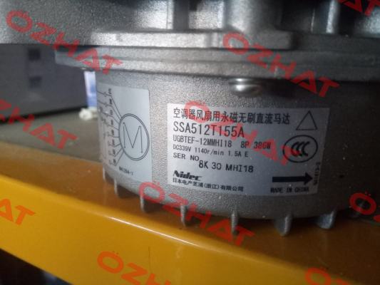 SSA512T155A S/N: 8K 30 MHI18 Nidec