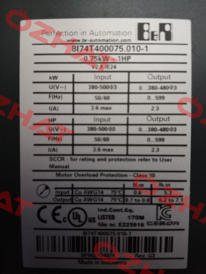 8I74T400075.010-1 Br Automation