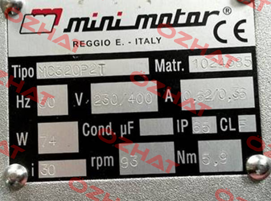 MC 320P2T Minimotor