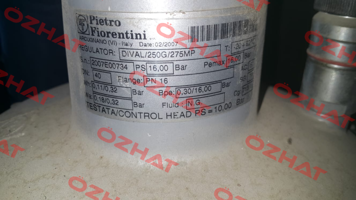 DIVAL/250G/275MP Pietro Fiorentini