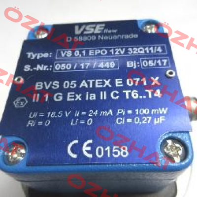 P/N: 13503, Type: VS 0,1 EPO12V 32Q11/4 - Ex Vse-Flow