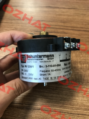 RV 230/1 G0045 230/0-230V 1A Schuntermann Transformatoren