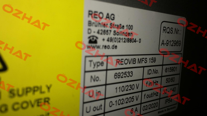 Reovib MFS 15 Reo Elektronik