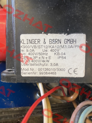 K900/VB/NKA12/KA12/M3,0A (0012.6010) Klinger Born