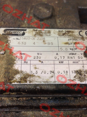 31497/08 2/08 obsolete, replacement HBZ 63B 4 230.400-50 B5  Seimec (Rossi)