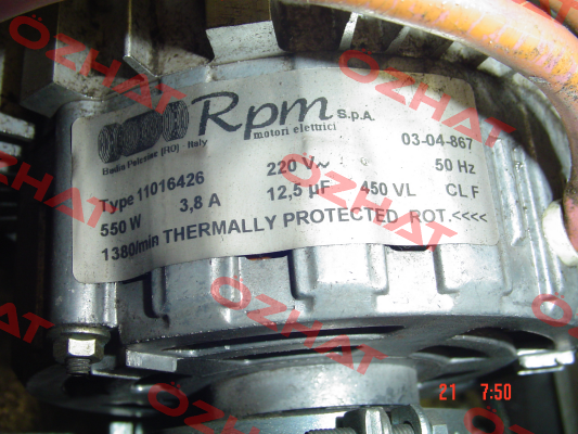Type 11016426 obsolete RPM - Motori elettrici