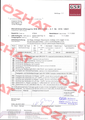 Certificate  3.1 GSR