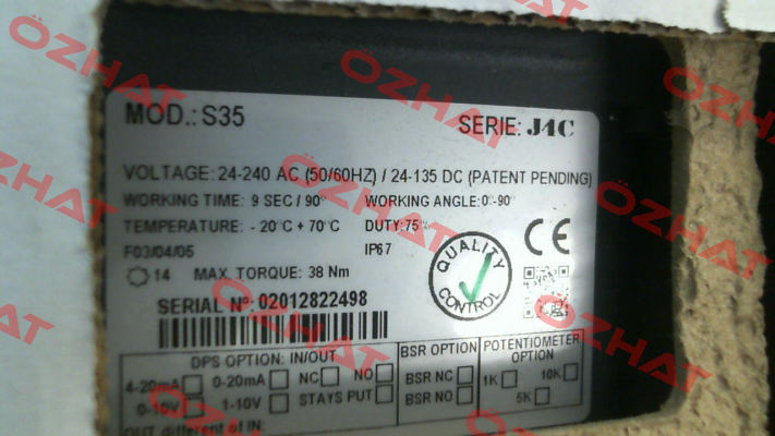 P/N: S4C000209, Type: J4C-S35 J+J Automation