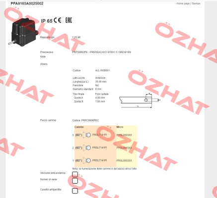 PFA9165A0025002 Ter Tecno Elettrica Ravasi