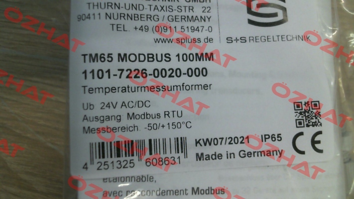 1101-7226-0020-000 S+S REGELTECHNIK