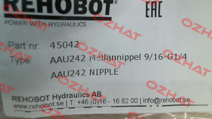 p/n: 45042, Type: AAU242 Rehobot