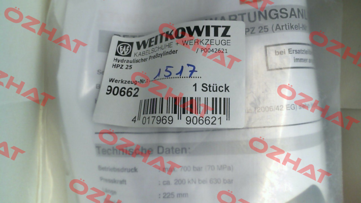 HPZ 25 (S. 197, 198) Art.-Nr. 90662 WEITKOWITZ