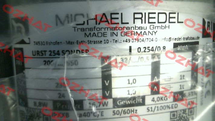 URST Sonder 254VA IPXXB Michael Riedel Transformatorenbau