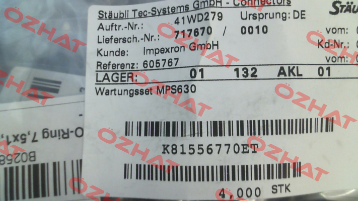 MPS630 (K81556770ET) Multi-Contact (Stäubli)
