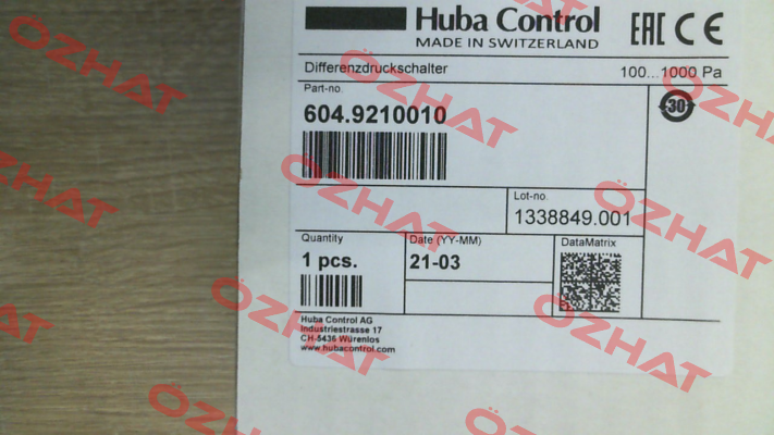 604.9210010 Huba Control