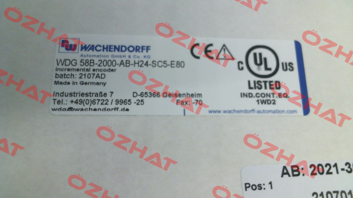 58B200026SC5E80 Wachendorff
