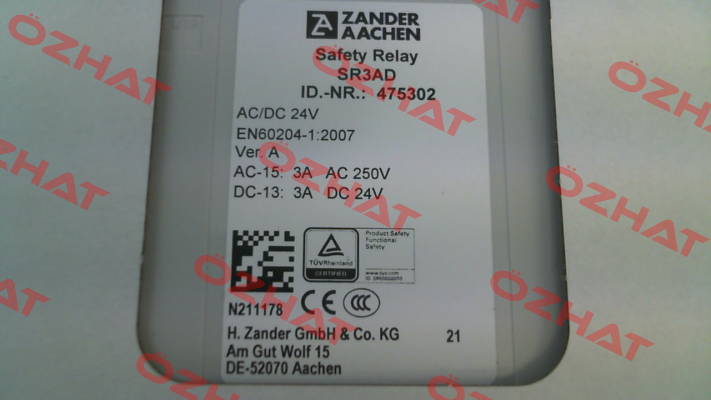 475302 \ SR3AD AC/DC 24V ZANDER AACHEN