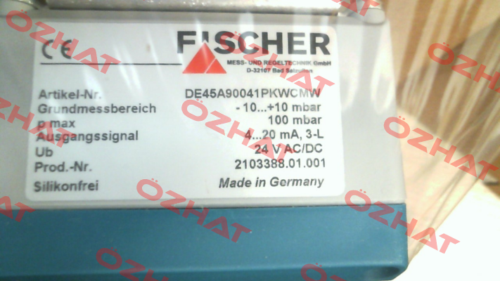 Art. Nr.: DE45A90041PKWCMW Fischer Mess Regeltechnik
