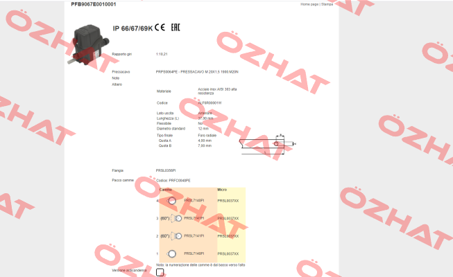 PFB9067E0010001 Ter Tecno Elettrica Ravasi