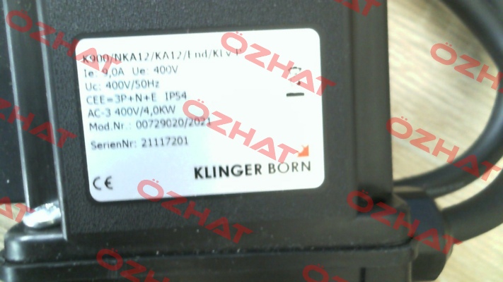 K900/NKA12/KA12/KLvP/End/3Ph-400V (0072.9020) Klinger Born