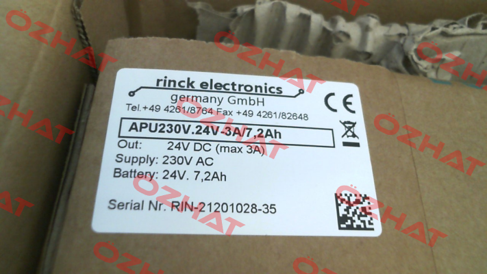 APU230V.24V-3A/7,2Ah Rinck Electronic