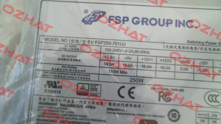 9PA250CK12 / FSP250-701UJ Fsp